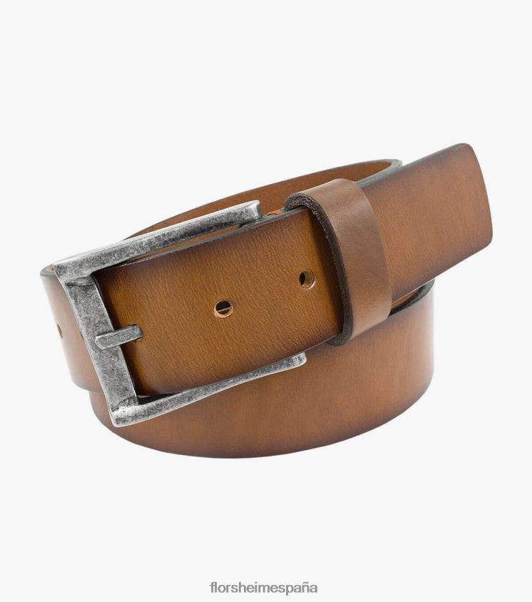 albert xl casual cinturón de cuero genuino Florsheim unisexo LPVB4P542 accesorios coñac - Imagen 1