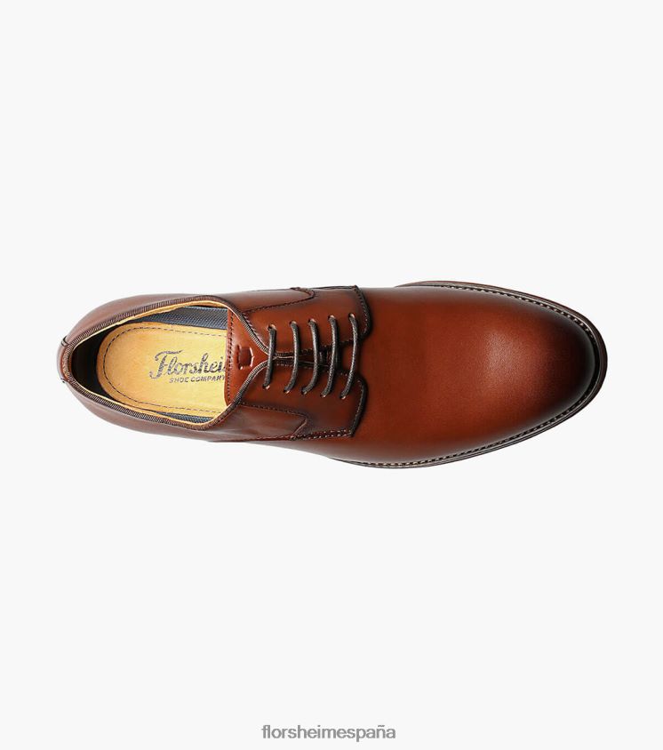 blaze puntera lisa oxford Florsheim hombres LPVB4P187 calzado coñac - Imagen 4