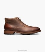 bota chukka con puntera lisa Florsheim hombres LPVB4P220 calzado marrón ch - Imagen 2