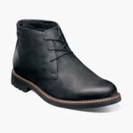bota chukka de punta plana Florsheim hombres LPVB4P249 calzado nubuck negro
