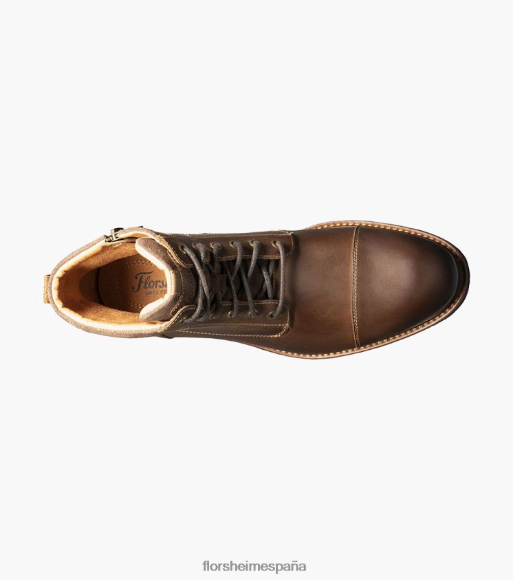 bota con cordones y puntera tipo chalet Florsheim hombres LPVB4P72 calzado marrón ch - Imagen 4
