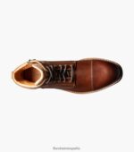 bota de cordones con puntera tipo lodge Florsheim hombres LPVB4P226 calzado castaña - Imagen 4