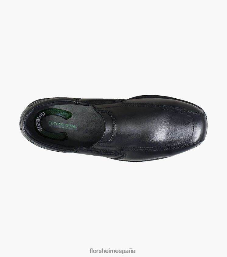 bota de trabajo utilitario con punta de acero y punta lisa con cordones Florsheim hombres LPVB4P410 calzado negro - Imagen 4