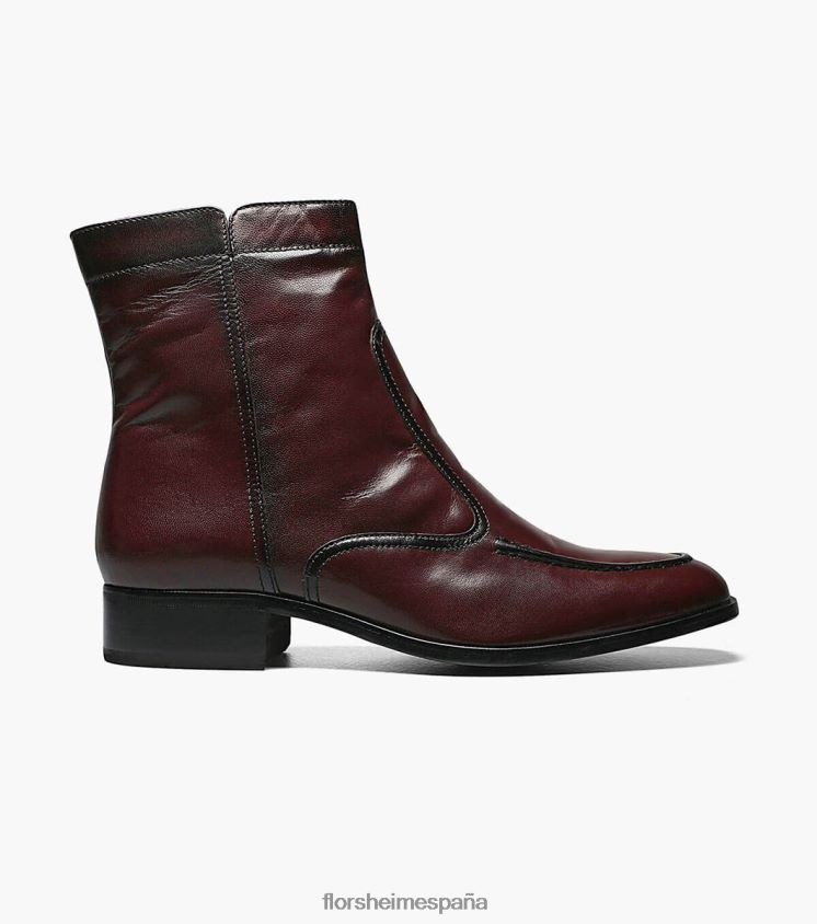bota essex con cremallera y puntera de mocasín Florsheim hombres LPVB4P260 calzado Cerezo negro - Imagen 2