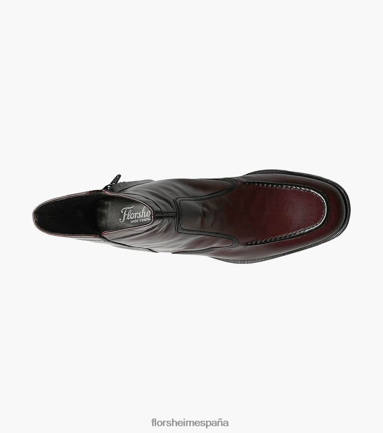 bota essex con cremallera y puntera de mocasín Florsheim hombres LPVB4P260 calzado Cerezo negro - Imagen 4