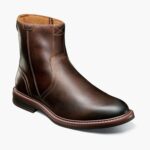 bota norwalk con cremallera lateral y puntera lisa Florsheim hombres LPVB4P59 calzado marrón ch