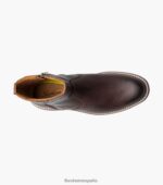bota norwalk con cremallera lateral y puntera lisa Florsheim hombres LPVB4P59 calzado marrón ch - Imagen 4
