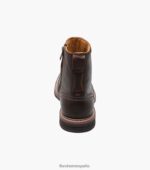 bota norwalk con cremallera lateral y puntera lisa Florsheim hombres LPVB4P59 calzado marrón ch - Imagen 7