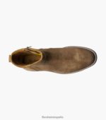 bota norwalk con cremallera lateral y puntera lisa Florsheim hombres LPVB4P60 calzado moca - Imagen 4