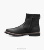 bota norwalk con cremallera lateral y puntera lisa Florsheim hombres LPVB4P61 calzado ch negro - Imagen 5