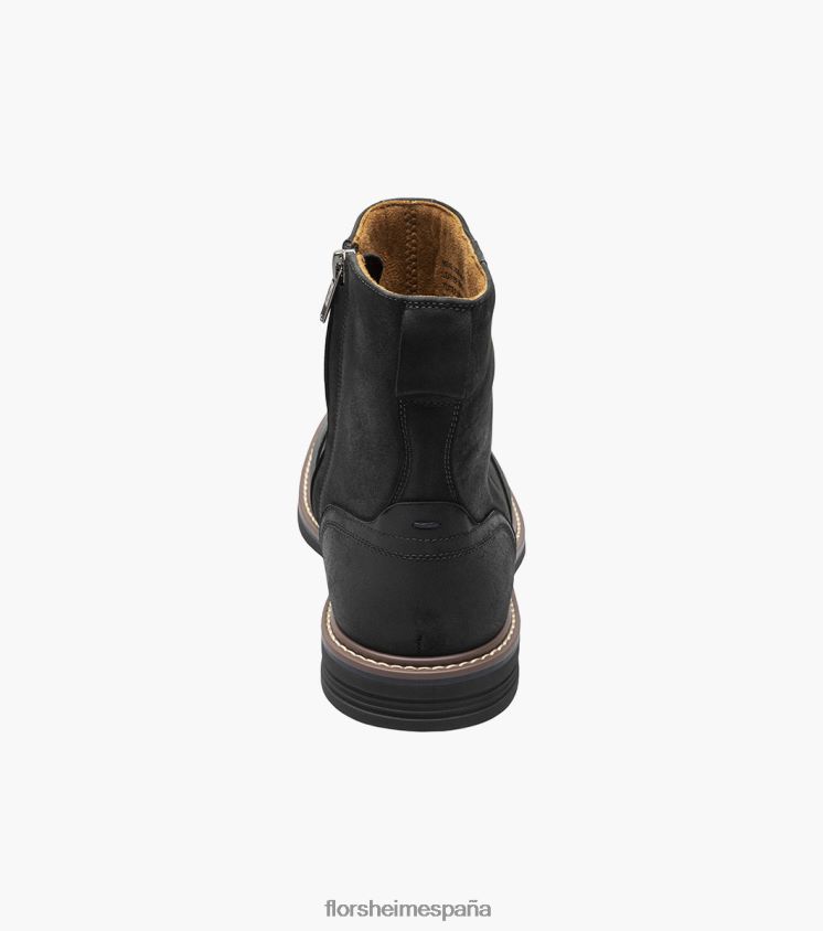 bota norwalk con cremallera lateral y puntera lisa Florsheim hombres LPVB4P61 calzado ch negro - Imagen 7