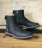 bota norwalk con cremallera lateral y puntera lisa Florsheim hombres LPVB4P61 calzado ch negro - Imagen 8