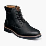 bota norwalk con puntera lisa y cordones Florsheim hombres LPVB4P79 calzado nubuck negro