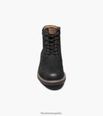 bota norwalk con puntera lisa y cordones Florsheim hombres LPVB4P79 calzado nubuck negro - Imagen 6