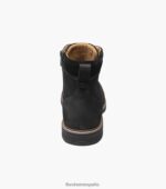 bota norwalk con puntera lisa y cordones Florsheim hombres LPVB4P79 calzado nubuck negro - Imagen 7