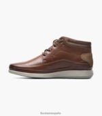 bota saul chukka con puntera lisa Florsheim hombres LPVB4P290 calzado coñac - Imagen 5