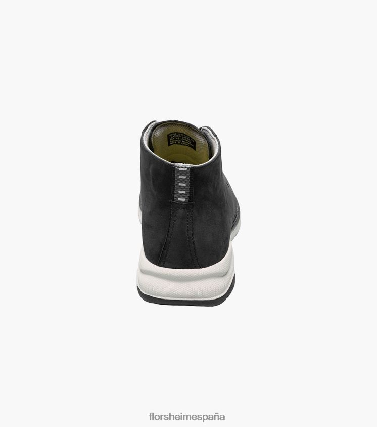botas chukka frenzi con puntera lisa Florsheim hombres LPVB4P32 calzado nubuck negro - Imagen 8