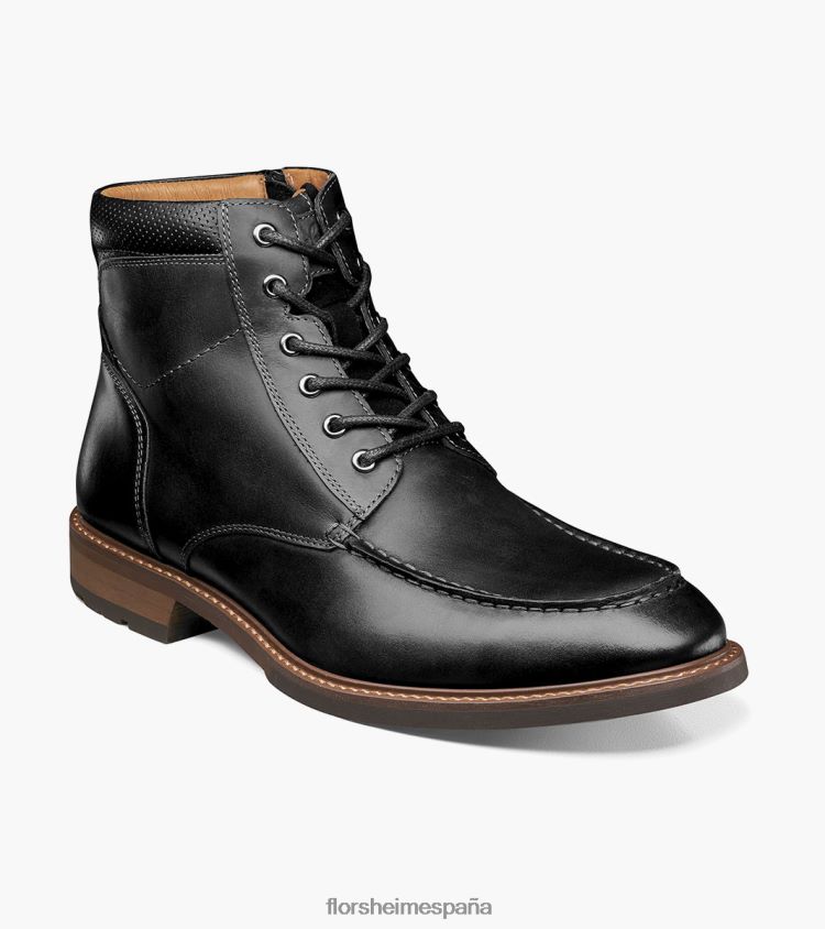 botas tipo chalet con cordones y puntera de mocasín Florsheim hombres LPVB4P166 calzado ch negro - Imagen 1