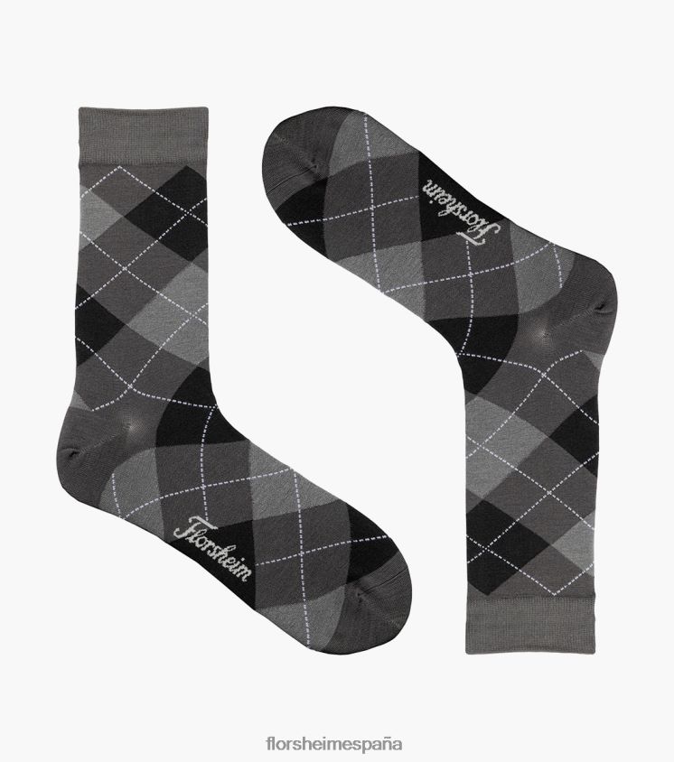 calcetines de vestir con rombos Florsheim unisexo LPVB4P581 accesorios carbón - Imagen 2