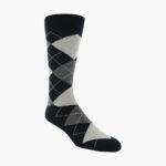 calcetines de vestir grandes y altos con rombos clásicos Florsheim unisexo LPVB4P602 accesorios negro/gris