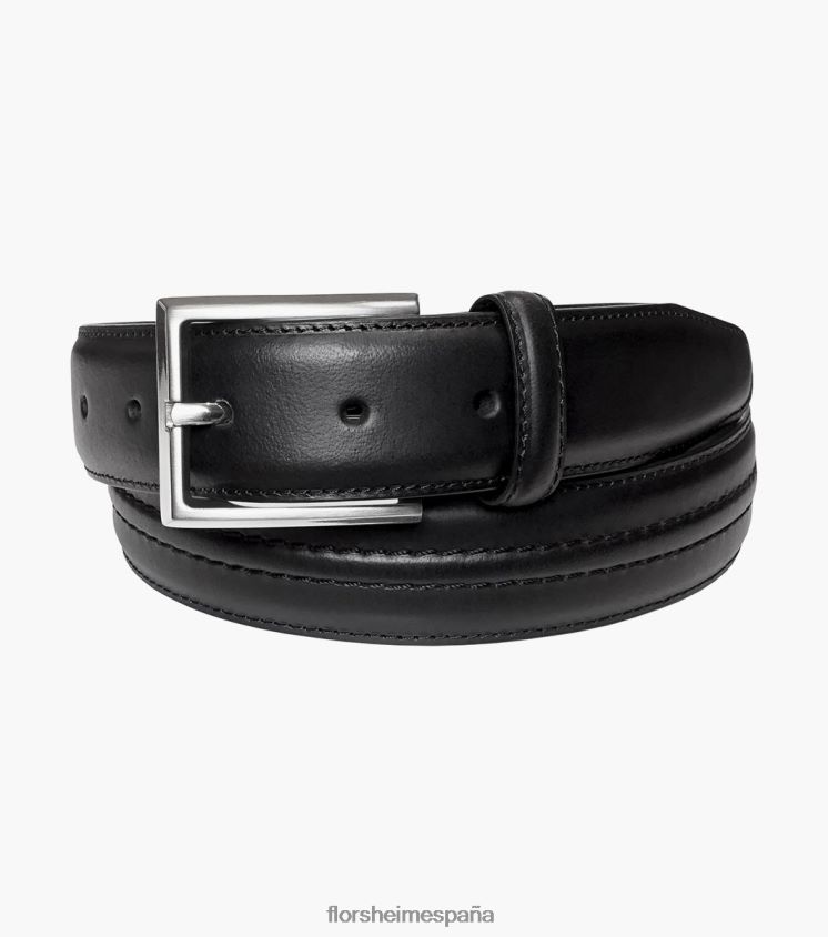 cinturón caprio de piel genuina Florsheim unisexo LPVB4P545 accesorios negro - Imagen 1