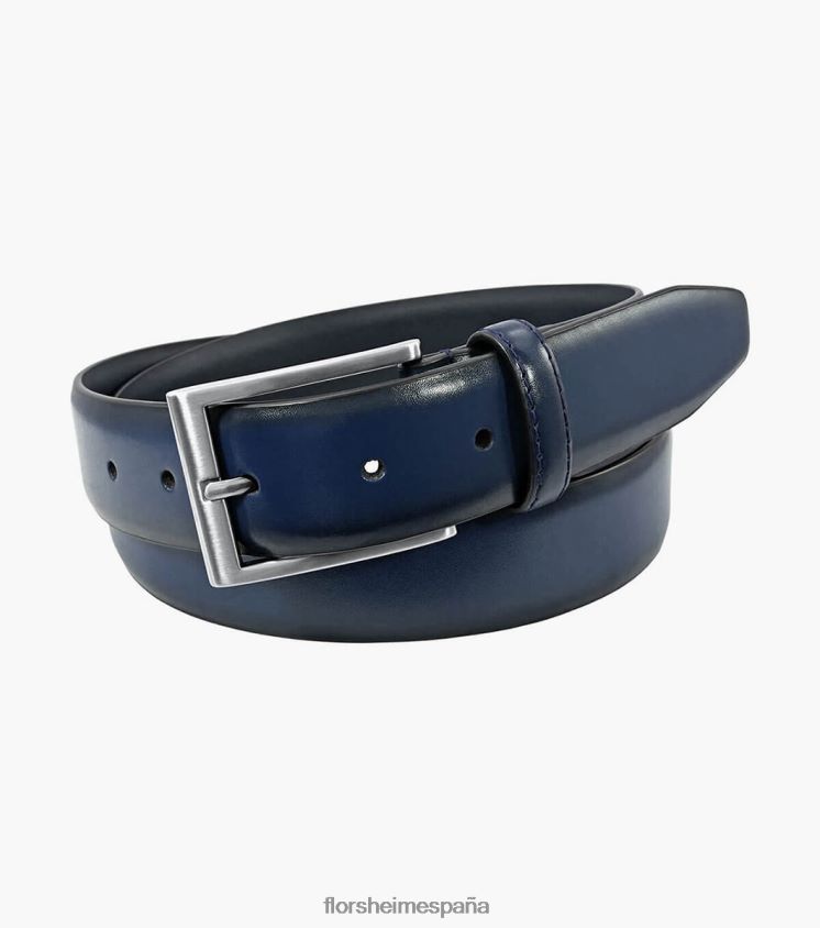 cinturón de cuero genuino carmín Florsheim unisexo LPVB4P519 accesorios Armada - Imagen 1