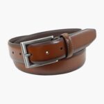 cinturón de cuero genuino carmín Florsheim unisexo LPVB4P521 accesorios beige escocés