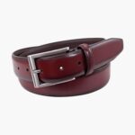 cinturón de cuero genuino carmín Florsheim unisexo LPVB4P522 accesorios borgoña