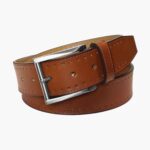 cinturón de cuero genuino Vallon Florsheim unisexo LPVB4P548 accesorios coñac