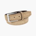 cinturón de gamuza genuina de la suerte Florsheim unisexo LPVB4P518 accesorios arena