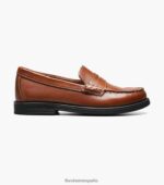 croquet jr. mocasines con puntera mocasín Florsheim niños LPVB4P494 calzado bronceado silla de montar - Imagen 2