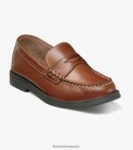 croquet jr. mocasines con puntera mocasín Florsheim niños LPVB4P494 calzado bronceado silla de montar