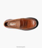 croquet jr. mocasines con puntera mocasín Florsheim niños LPVB4P494 calzado bronceado silla de montar - Imagen 4