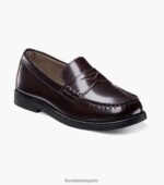croquet jr. mocasines con puntera mocasín Florsheim niños LPVB4P496 calzado borgoña