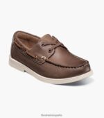 croquet jr. zapato náutico con punta de mocasín Florsheim niños LPVB4P422 calzado marrón ch