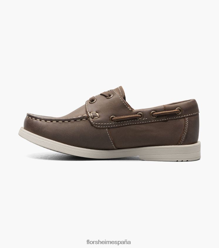 croquet jr. zapato náutico con punta de mocasín Florsheim niños LPVB4P422 calzado marrón ch - Imagen 5