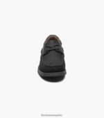 croquet jr. zapato náutico con punta de mocasín Florsheim niños LPVB4P423 calzado nubuck negro - Imagen 6