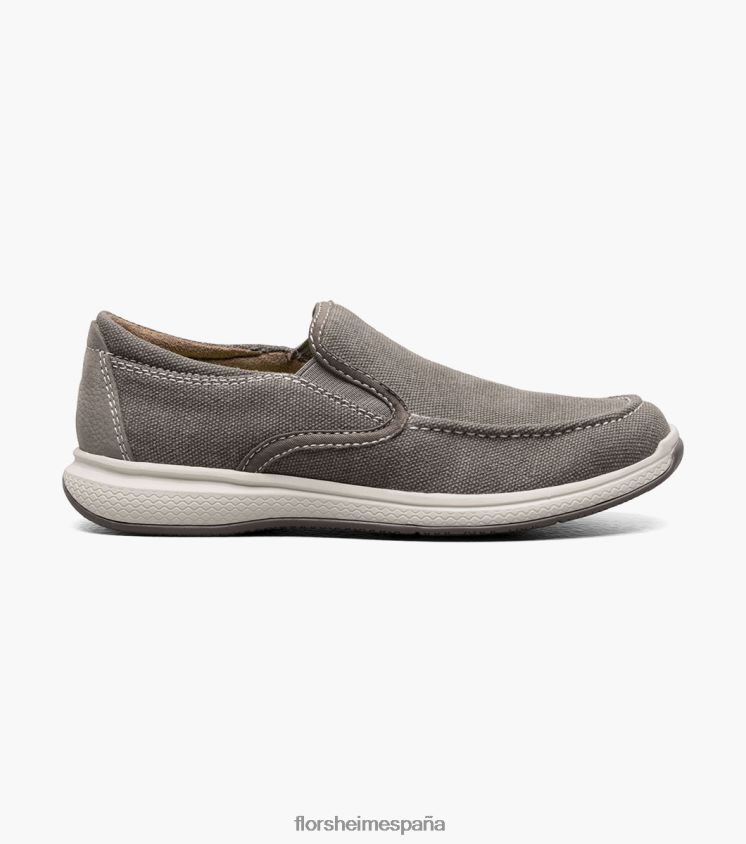 empresa jr. slip veneciano de lona Florsheim niños LPVB4P482 calzado gris - Imagen 2