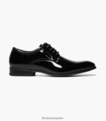 esmoquin puntera lisa oxford Florsheim hombres LPVB4P176 calzado charol negro - Imagen 2