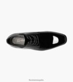 esmoquin puntera lisa oxford Florsheim hombres LPVB4P176 calzado charol negro - Imagen 4