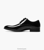 esmoquin puntera lisa oxford Florsheim hombres LPVB4P176 calzado charol negro - Imagen 5