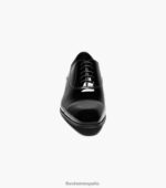 esmoquin puntera oxford Florsheim hombres LPVB4P235 calzado charol negro - Imagen 6