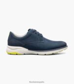 frenzi puntera lisa oxford Florsheim hombres LPVB4P44 calzado nubuck azul marino - Imagen 3