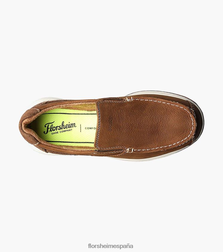 grandes lagos jr. moc toe resbalón en Florsheim niños LPVB4P465 calzado piedra - Imagen 4