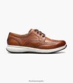 grandes lagos jr. oxford de punta de ala Florsheim niños LPVB4P442 calzado coñac - Imagen 2