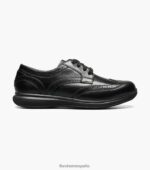 grandes lagos jr. oxford de punta de ala Florsheim niños LPVB4P443 calzado negro - Imagen 2