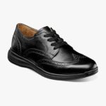 grandes lagos jr. oxford de punta de ala Florsheim niños LPVB4P443 calzado negro