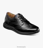 grandes lagos jr. oxford de punta de ala Florsheim niños LPVB4P443 calzado negro
