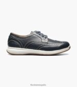 grandes lagos jr. oxford de punta de ala Florsheim niños LPVB4P444 calzado Armada - Imagen 2