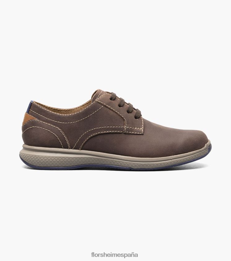 grandes lagos jr. oxford de punta plana Florsheim niños LPVB4P502 calzado marrón ch - Imagen 2